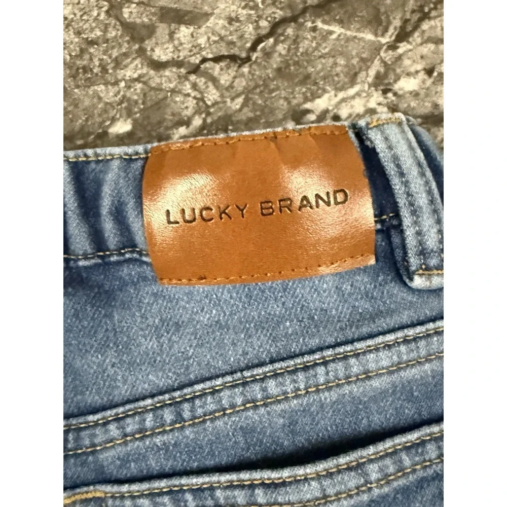 Lucky Brand Girls Pull On Elastic Tie Waist Jeans Stretch Straight Sz 7
